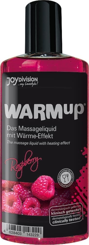 Ulei de masaj WARMup Raspberry – efect de încălzire, aromă de zmeură, 150ml