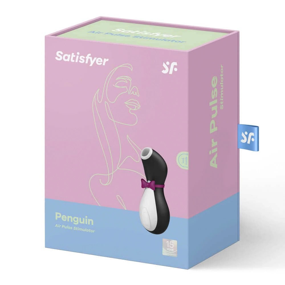 Stimulator clitoris Satisfyer Pro Penguin, cu unde de presiune și 11 moduri, negru