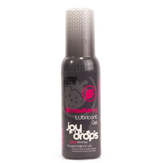 Gel Lubrifiant Aromă Căpșuni JoyDrops 100ml – Pe Bază de Apă, Cupluri