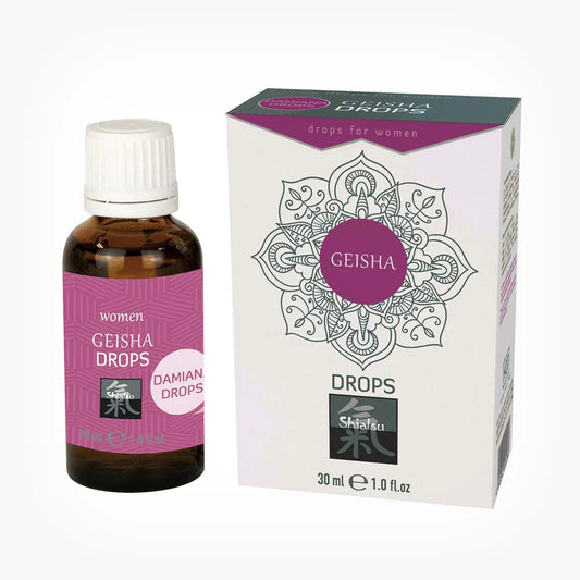 Picături afrodisiace Geisha Drops Shiatsu pentru femei, 30 ml – creșterea libidoului și apetitului sexual