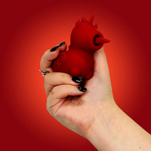 Unihorn Blaze Diablo – Vibrator Clitoridian Unicorn, Rezistent la Apă, 10 Vibrații