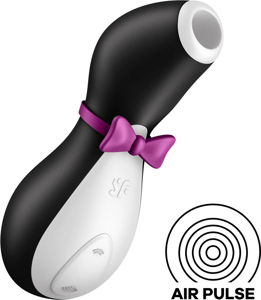 Stimulator clitoris Satisfyer Pro Penguin, cu unde de presiune și 11 moduri, negru